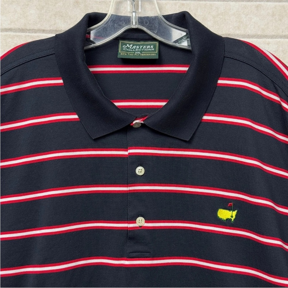 Masters Polo with Red and White Stripes